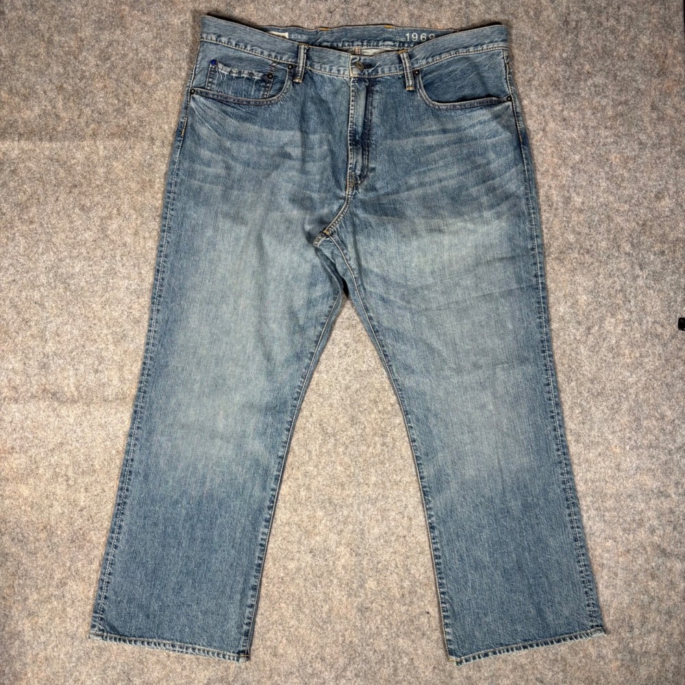 Gap 1969 Standard Jeans Mens 40x30 Pale Blue Straight Leg Denim 675317-00